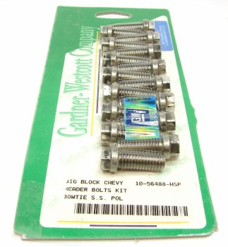 1964-1981 Camaro Chevelle Nova  SB Stainless BowtieHeader Bolt Set