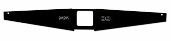 1967 1968 1969 Camaro Custom Core Support Filler Panel SS Logo  Black 1 Piece