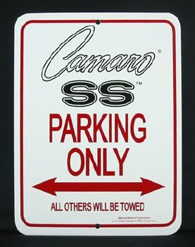 1964-1981 Camaro Camaro Wall Sign  &quot;Camaro SS Parking Only&quot;