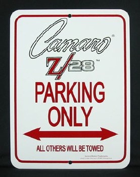 1964-1981 Camaro Camaro Wall Sign  &quot;Camaro Z/28 Parking Only&quot;