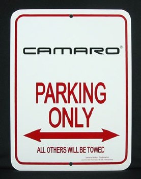 1964-1981 Camaro Camaro Wall Sign  "Camaro Parking Only"
