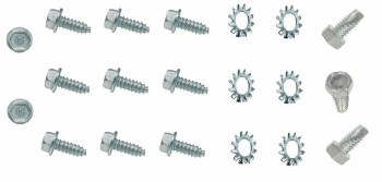 1968 Camaro Radio Ground Strap &amp; Engine Ground Screw Set &quot;Assembly Line Correct&quot;