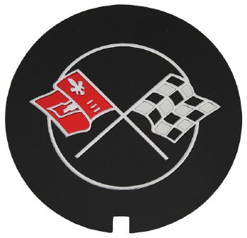 1969-1979 Camaro Aluminum Valve Cover  Cross Flags Decal