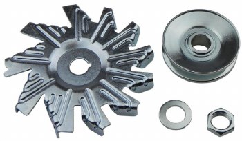 1965-1981 Camaro &amp; Firebird Alternator Fan &amp; Pulley Kit w/Nut &amp; Washer