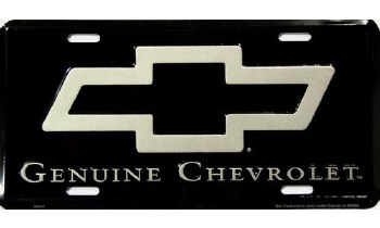 1967-1981 Camaro Chevelle Nova  License Plate &quot;Genuine Chevrolet&quot;