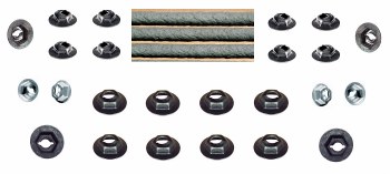 1967 Camaro Z/28 RS Rally Sport Emblem Pal Nut Kit 26 Pieces