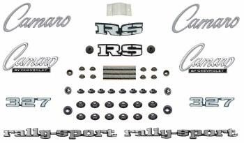 1969 Camaro Rally Sport 327 Emblem Kit  OE Quality!