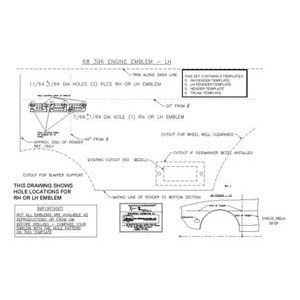 1968 Camaro Emblem Template Kit 396 Super Sport - 1967, 1968, 1969