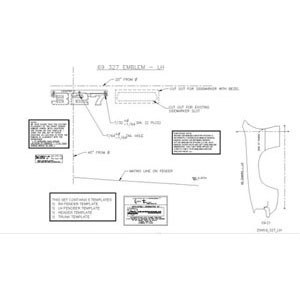 1969 Camaro Emblem Template Kit  327 Standard