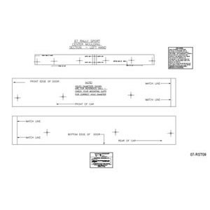 1967 Camaro Rally Sport RS Rocker Molding Template Kit