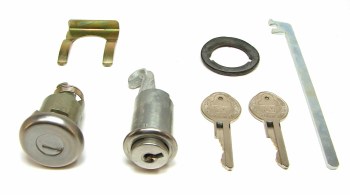 1967 Camaro &amp; Firebird Glove Box Lock &amp; Trunk Lock Kit &amp; Original Keys