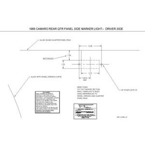 1968 Camaro Side Marker Lamp Template Kit