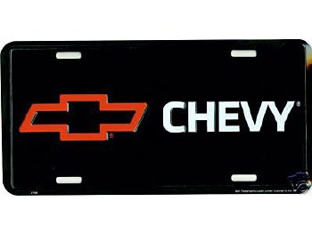 1965-1981 Camaro Chevelle Nova  License Plate &quot;Bowtie &amp; Chevy&quot;