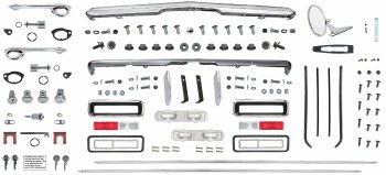 1967 Camaro Convertible Body Molding &amp; Exterior Chrome Kit With Standard Grille &amp; RPO Z21 Style Trim Option