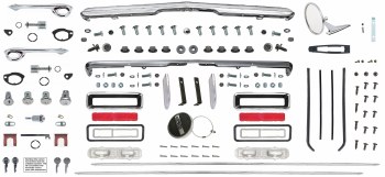 1967 Camaro Coupe Body Molding &amp; Exterior Chrome Kit With Rally Sport