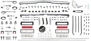 1967 Camaro Coupe Body Molding &amp; Exterior Chrome Kit RS/SS