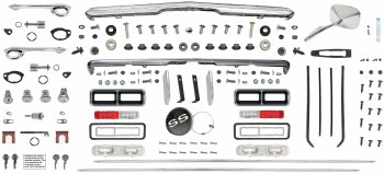 1968 Camaro Convertible Body Molding &amp; Exterior Chrome Kit Super Sport Without Style Trim Option