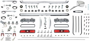 1969 Camaro Coupe Body Molding &amp; Exterior Chrome Kit With Standard Grille &amp; RPO Z21 Style Trim Option