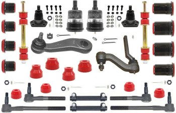 1968 1969 Camaro Major Urethane Front Suspension Kit w/PS &amp; Red Bushings USA