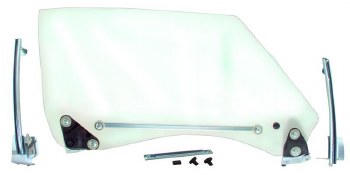 1968 1969 Camaro &amp; Firebird Clear Door Glass &amp; Window Track Assembly Kit  RH