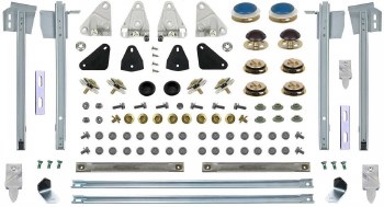 1968  Camaro &amp; Firebird Door &amp; Quarter Glass Track Install Kit w/Deluxe Interior