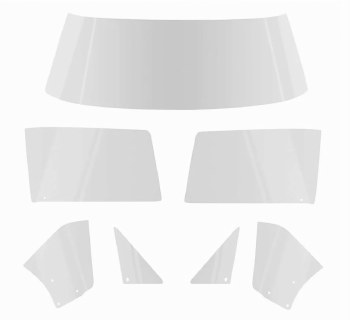 1967 Camaro &amp; Firebird Convertible Clear Glass Kit OE Quality  Correctly Date Coded With Logos