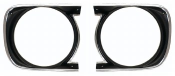 1968 Camaro Headlamp Bezels Standard Pair GM# 3914769 &amp; 3914770