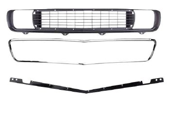1969 Camaro Rally Sport Grille Kit w/RS Grille &amp; RS Grille Molding &amp; Stiffener