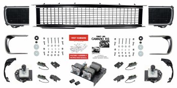 1967 Camaro Monster Rally Sport Conversion Kit With Pre Assembled Riveted Grille And Console Gauges OE Quality!