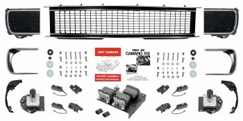 1967 Camaro Monster Rally Sport Conversion Kit With Pre Assembled Riveted Grille Without Console Gauges OE Quality!