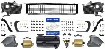 1968 Camaro Master Rally Sport Conversion Kit With Pre Riveted Assembled Black Grille  OE Quality!