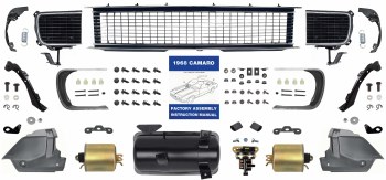 1968 Camaro Monster Rally Sport Conversion Kit With Pre Riveted Assembled Black Grille  OE Quality!