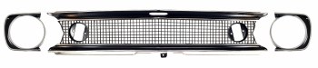 1967 Camaro Standard Assembled Grille Kit &amp; Headlamp Bezels w/Pre-riveted Moldings