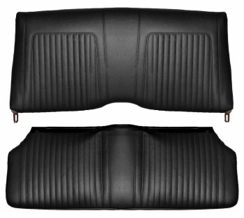 1967 1968 Camaro Coupe Standard Interior Rear Seat Covers  Black