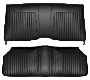 1967 1968 Camaro Convertible Standard Interior Rear Seat Covers  Black