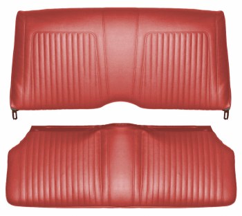 1967 1968 Camaro Coupe Standard Interior Rear Seat Covers  Red