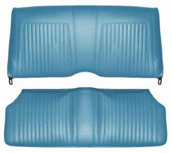 1967 Camaro Coupe Standard Interior Rear Seat Covers  Light Blue
