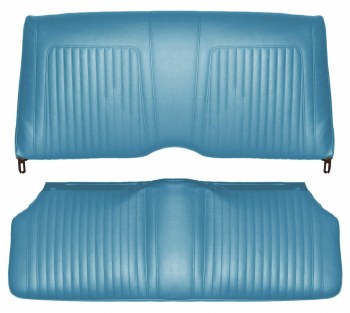 1967 Camaro Standard Interior Fold Down Rear Seat Covers  Light Blue