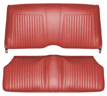 1968 Camaro Coupe Standard Interior Fold Down Rear Seat Covers  Red