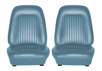 1968 Camaro Standard Interior Bucket Seat Covers  Medium Blue