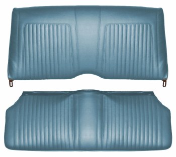 1968 Camaro Standard Interior Fold Down Rear Seat Covers  Medium Blue
