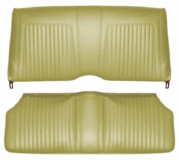 1968 Camaro Coupe Deluxe Interior Rear Seat Covers  Ivy Gold