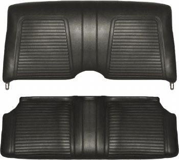 1969 Camaro Coupe Standard Interior Rear Seat Covers  Black