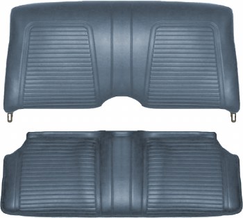 1969 Camaro Coupe Standard Interior Rear Seat Covers  Dark Blue