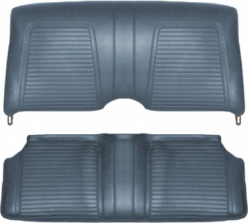 1969 Camaro Standard Interior Fold Down Rear Seat Covers  Dark Blue