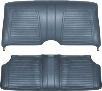 1969 Camaro Standard Interior Fold Down Rear Seat Covers  Dark Blue