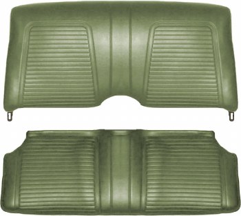 1969 Camaro Coupe Standard Interior Rear Seat Covers  Dark Green