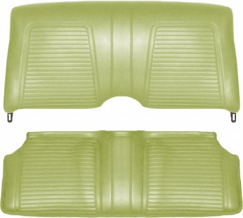 1969 Camaro Convertible Standard Interior Rear Seat Covers  Moss Green