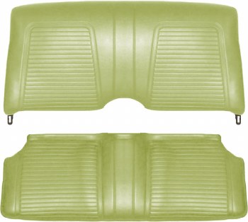 1969 Camaro Standand Interior Fold Down Rear Seat Covers  Moss Green