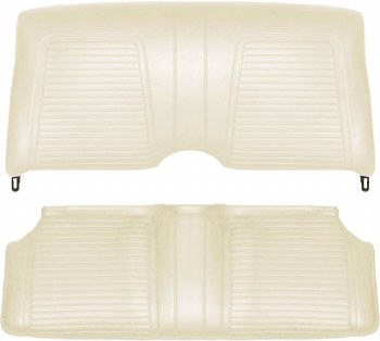 1969 Camaro Coupe Standard Interior Rear Seat Covers  White